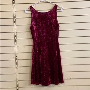 H&M Velvet v-back A-line dress